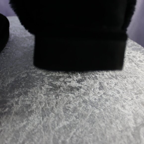 Michael Kors Black Suede Shearling Mid-Calf Winter Boots MK Logo Women’s - Picture 7 of 8